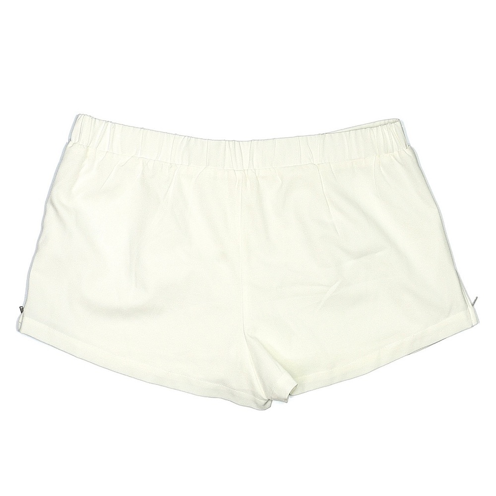 UO Silence+Noise Ivory Elastic Waist Shorts with Side Zippers